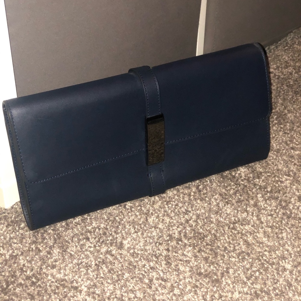 Navy evening clutch